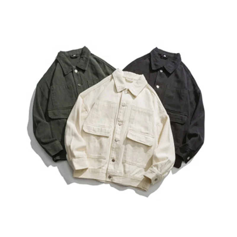 

New Style Men's Jeans Casual Jackets, White/black/army green