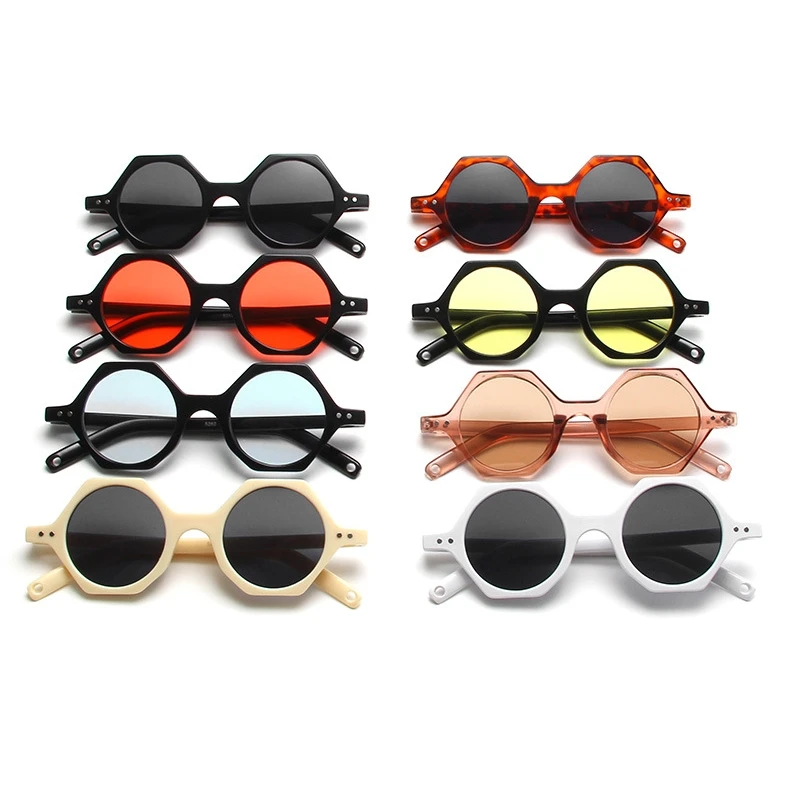 

DLL5262 DL Glasses round sunglasses 2021 retro hexagon frame fashion sun glasses new arrival customise shades unisex