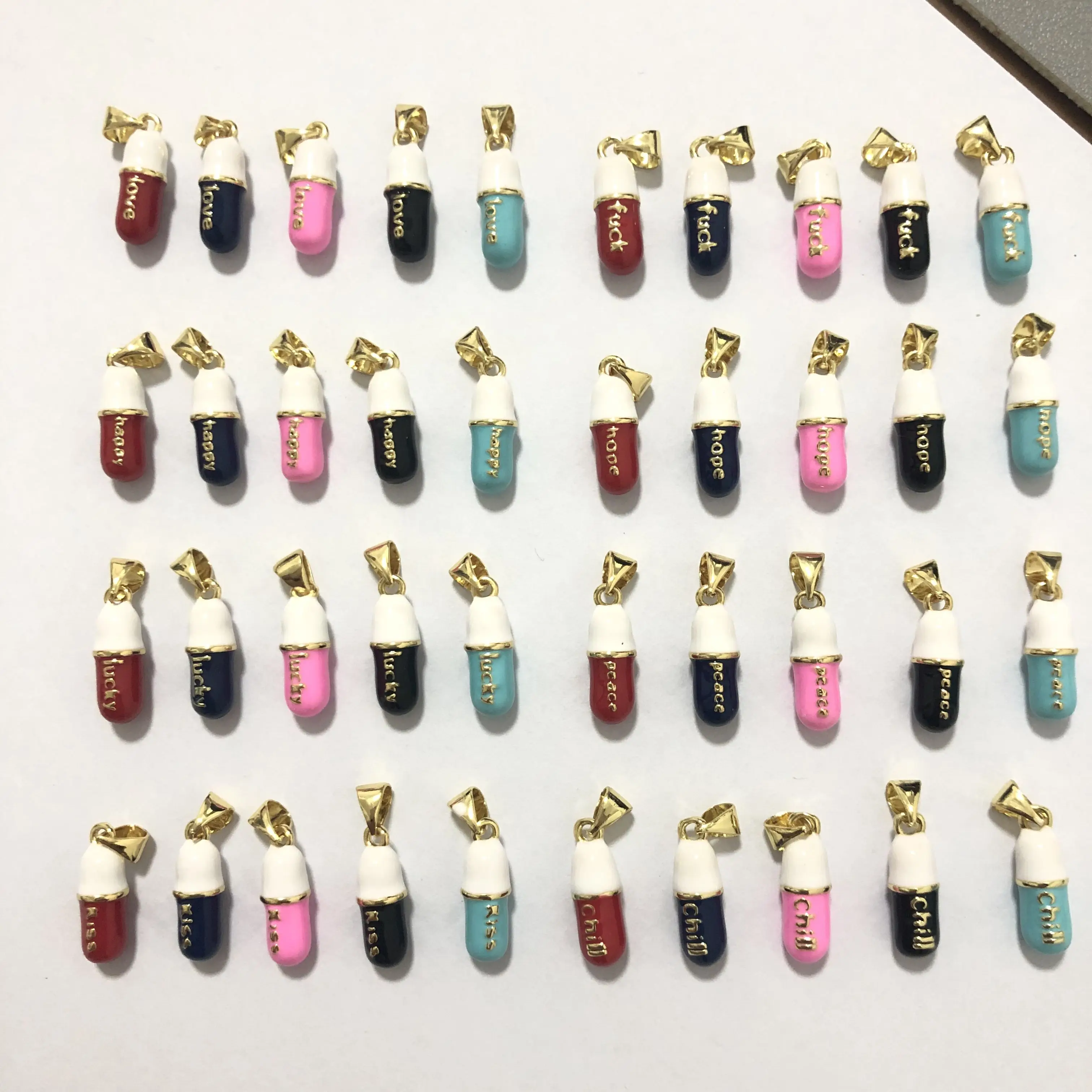 

LS-A3224 wholesale text natural gemstone pendants charm natural quartz crystal point pendant pill gemstone for necklace gift, As is