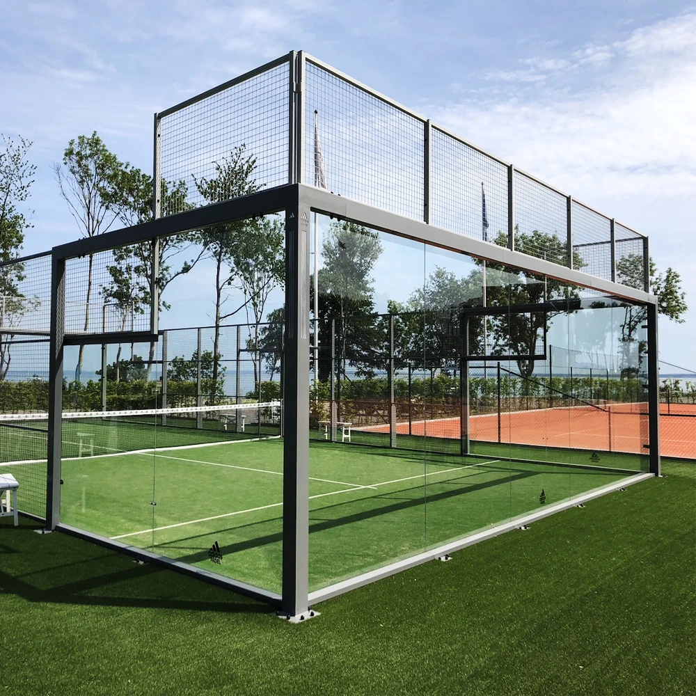 

Sports court to practice Paddle Tennis. Designed for both outdoor and indoor use