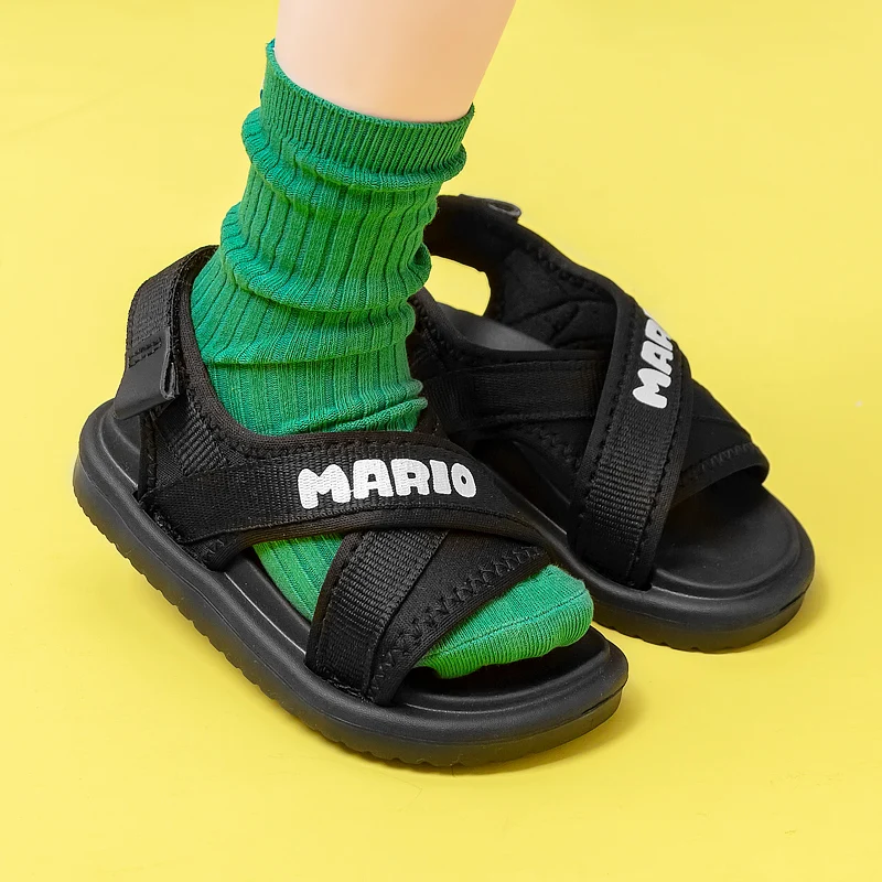 

Cheerful Mario Boys Girls Sandals Summer Fashion Beach Shoes Korean Style Soft Sole Sandals