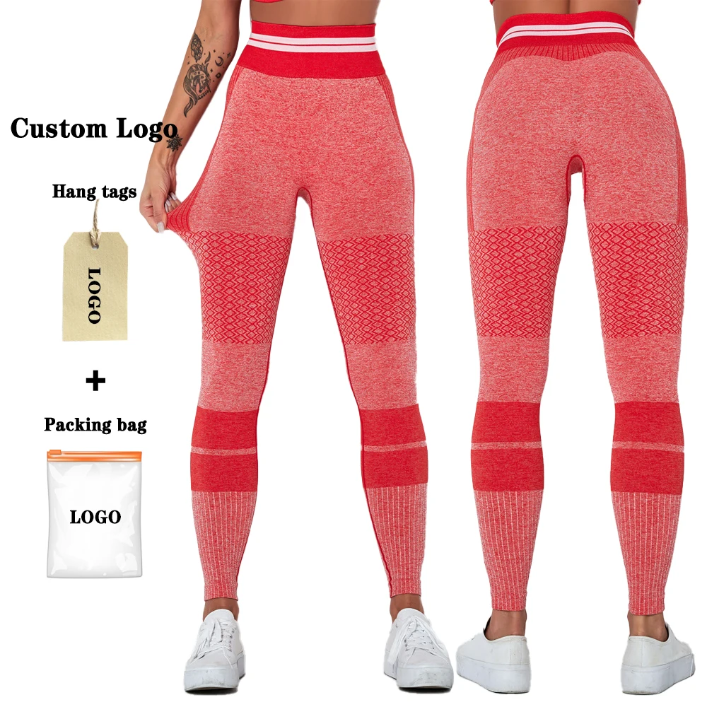 

4colors Womens Active Wear Splicing High Quality Yoga Leggings Recycled Seamless Nylon Leggings, Printed