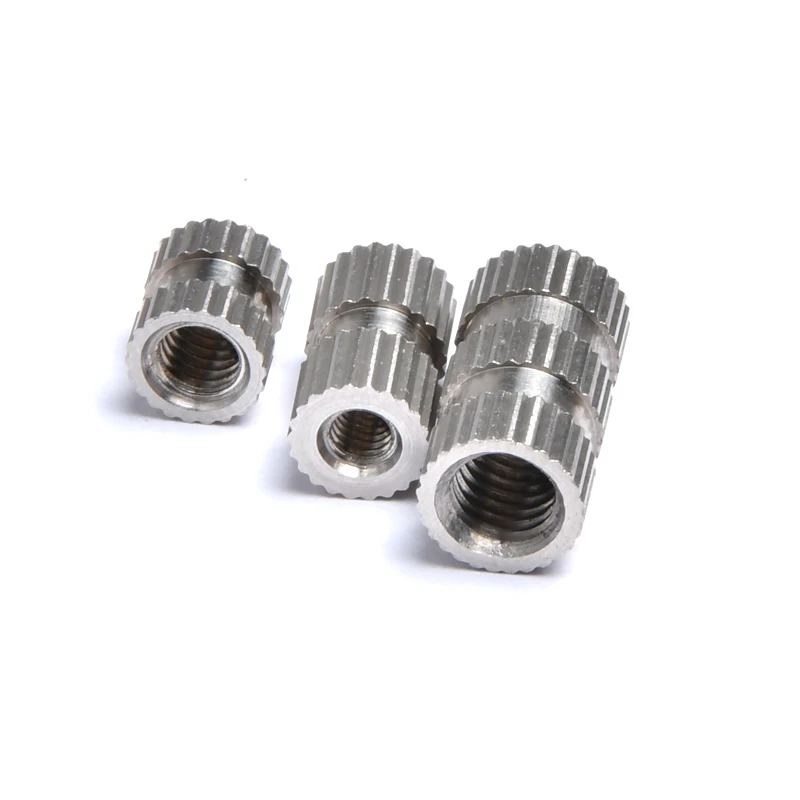 

GB809 m6 m8 m10 threaded insert nut Stainless steel 303 Injection molding of knurled nuts for plastic