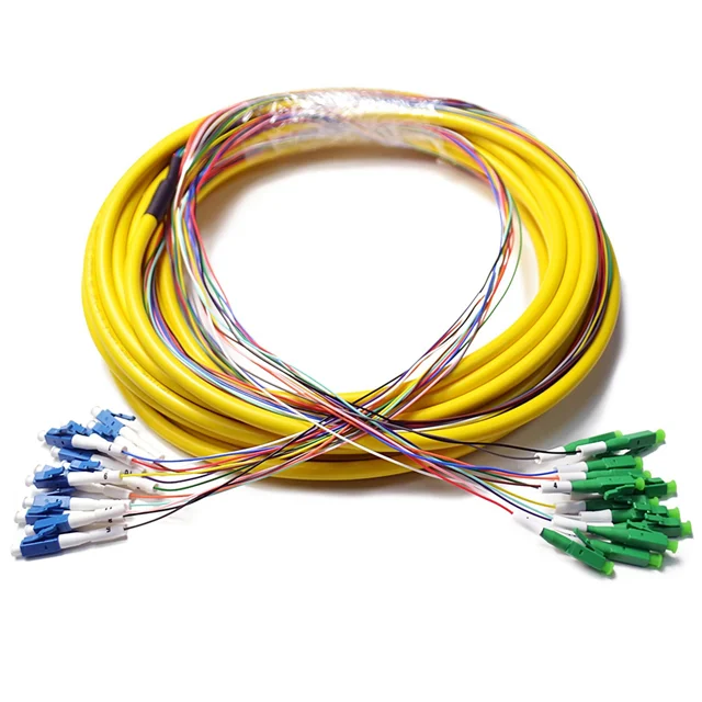 SM 9/125 G652D (OS2)  LSZH 12 Fibers LC/UPC-LC/UPC  Fibre Optic Breakout Cables manufacturer
