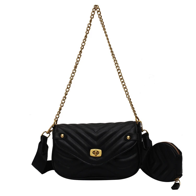 

China online shop two in one leather bag women handbag tote bag set, 4 colors