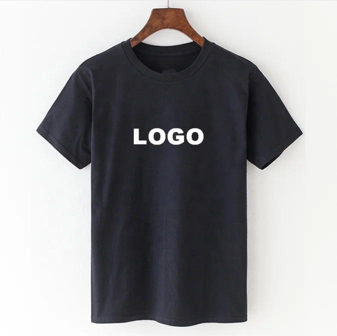 

Wholesale Mens Blank 100% cotton tshirt High Quality Black t shirt Custom Logo Printed t shirt for men