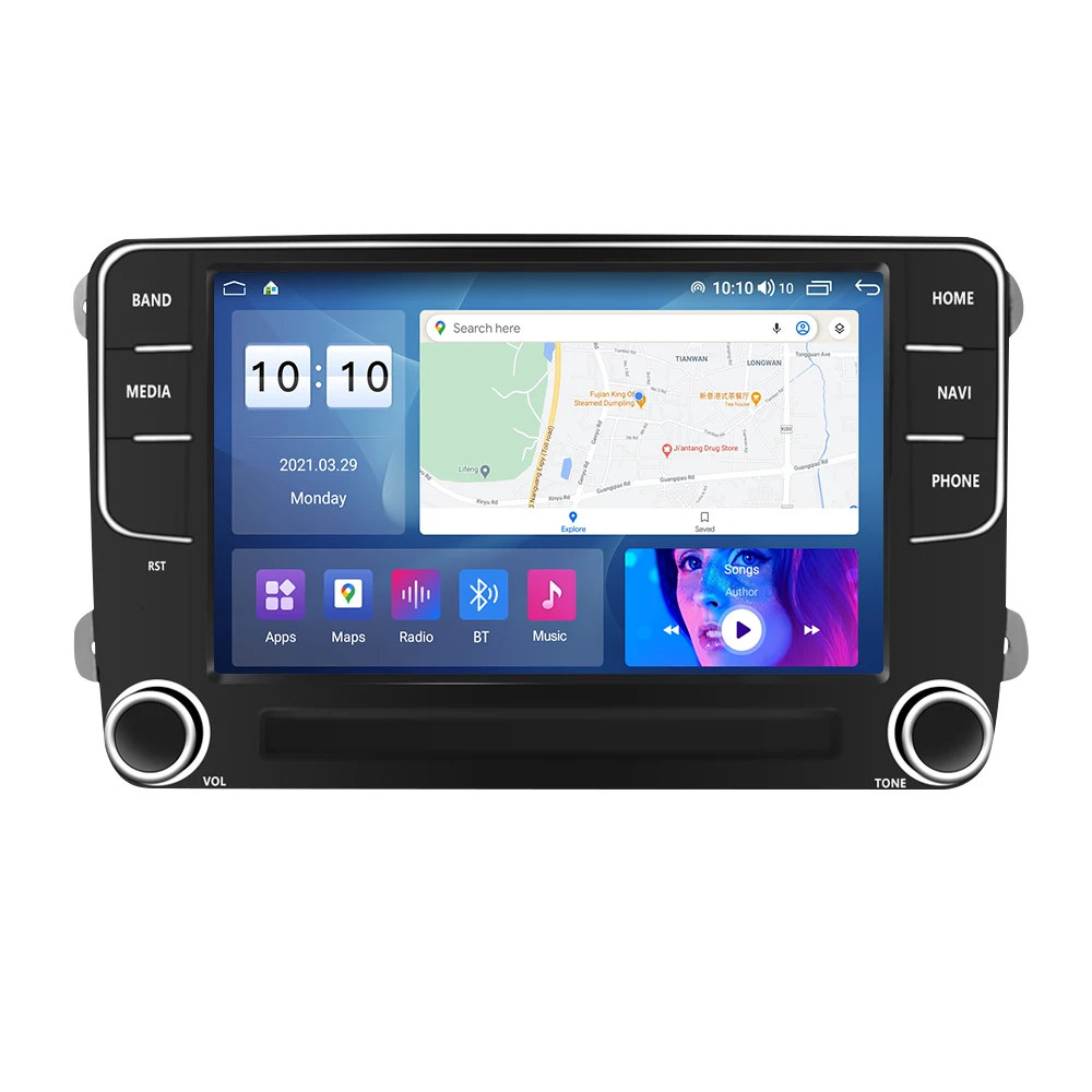 

MEKEDE 7"2DIN Radio for Car-play Mobile GPS Android 11 for VW/Volkswagen/Golf 4 5/Polo/Tiguan/Passat/B7/B6/Leon/Skoda/Seat/
