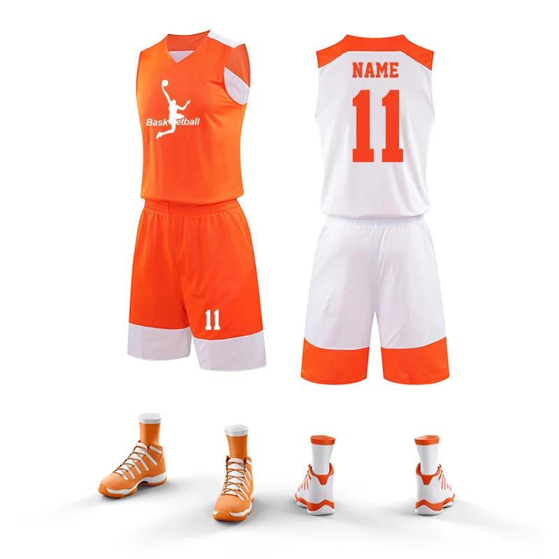 

Hot Sale Custom Reversible Basketball Jersey Uniform Numbers Basketball Uniforms Reversible, As picture