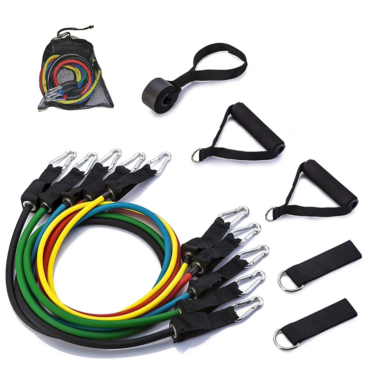 

High Quality Workout Elastic Training Exercise Resistance Band Tube Set, As the picture shows