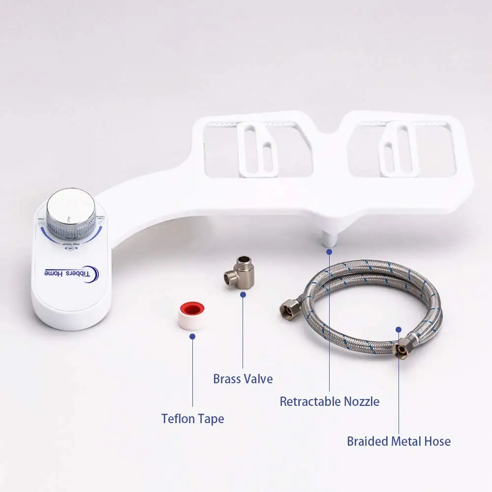 
Home Bidet, Self-Cleaning and Retractable Nozzle, Fresh Water Spray Non-Electric Mechanical Bidet Toilet Seat Attachment 