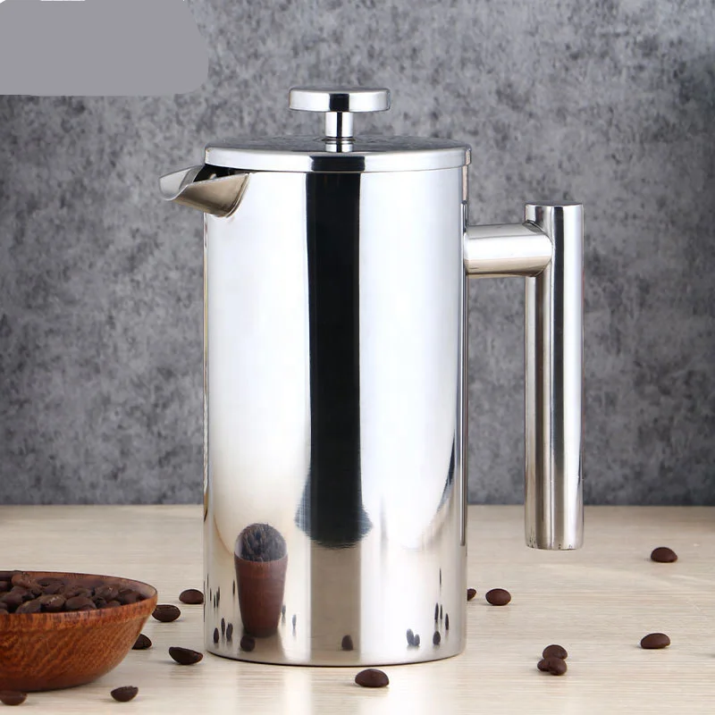 

304 Grade Stainless Steel Insulated Coffee Press ,34OZ French Press Coffee Maker