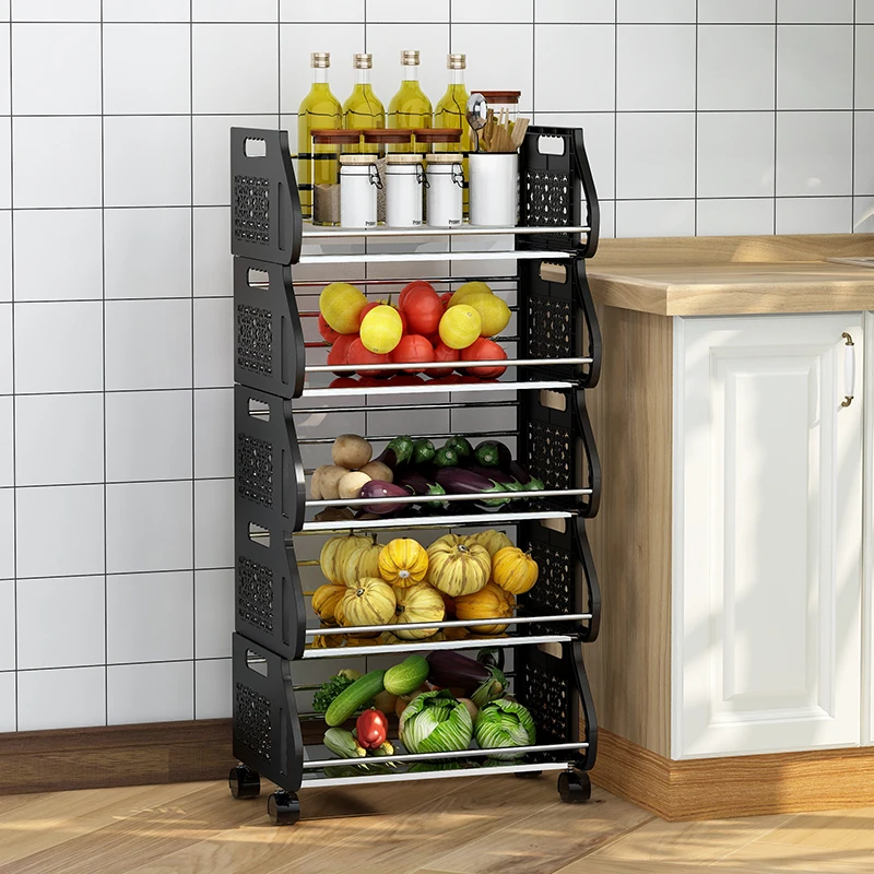 

Home kitchen stainless steel+plastic plate vegetables rack stacking racks
