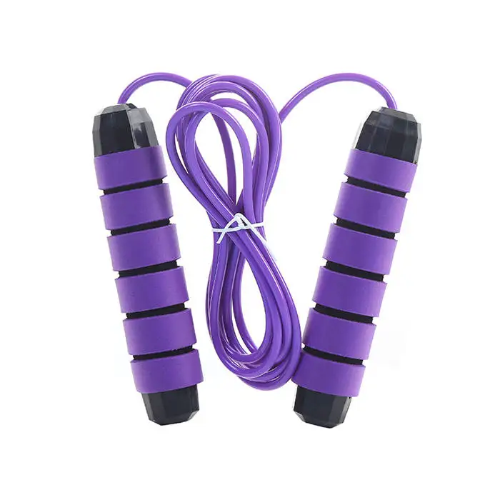 

Adjustable jump rope sponge handle speed adult kids exercise body building workout equipment jump rope, Purple,black,blue,green