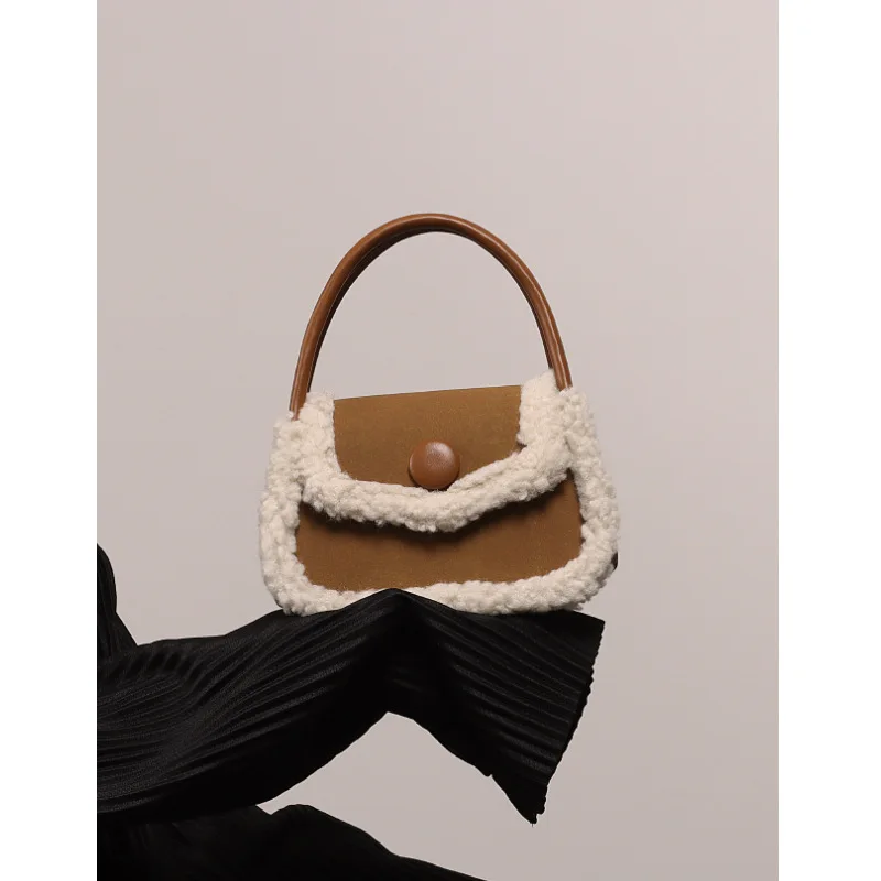 

Kalanta Amazon Hot Sale Sac New Fashion Design High Quality Wool Handbags Small Cute One-shoulder Mini Messenger Bags Sac, Customizable