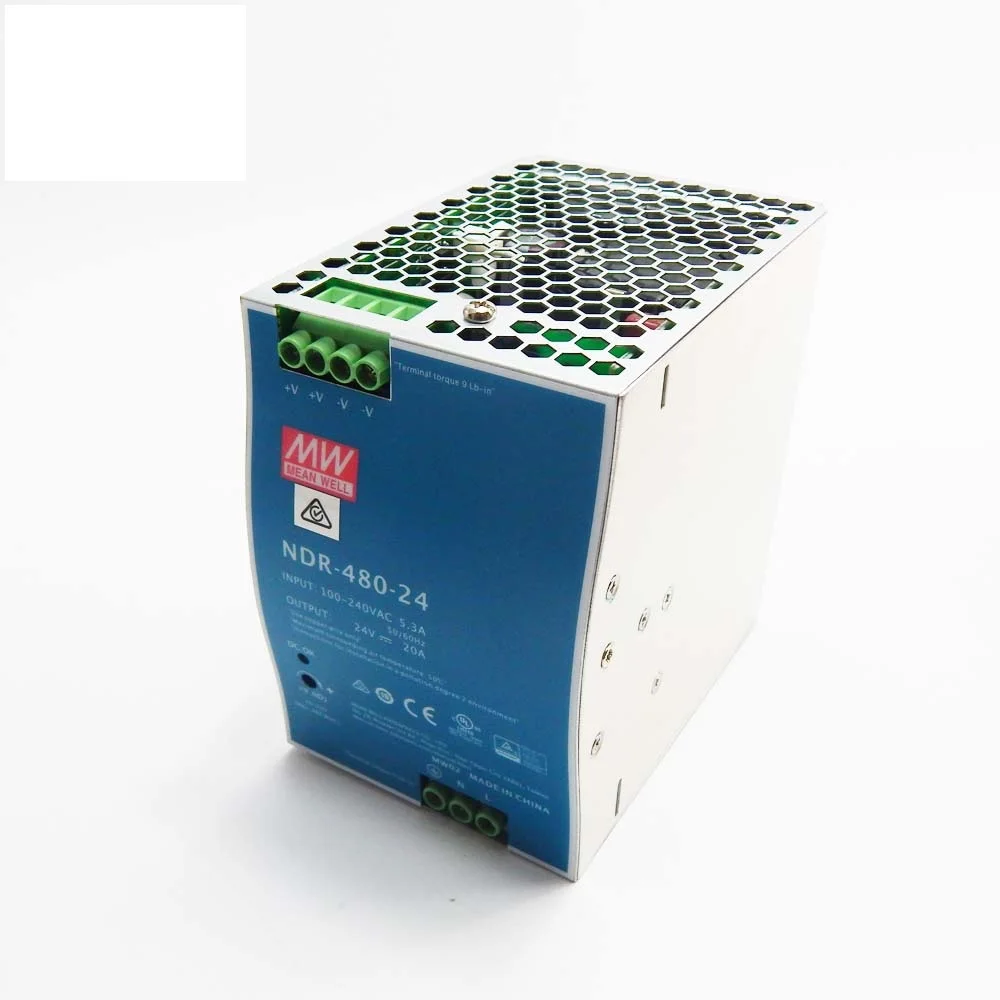 

Original Mean Well NDR-480-24 meanwell DC 24V 20A 480W Single Output Industrial DIN Rail Power Supply