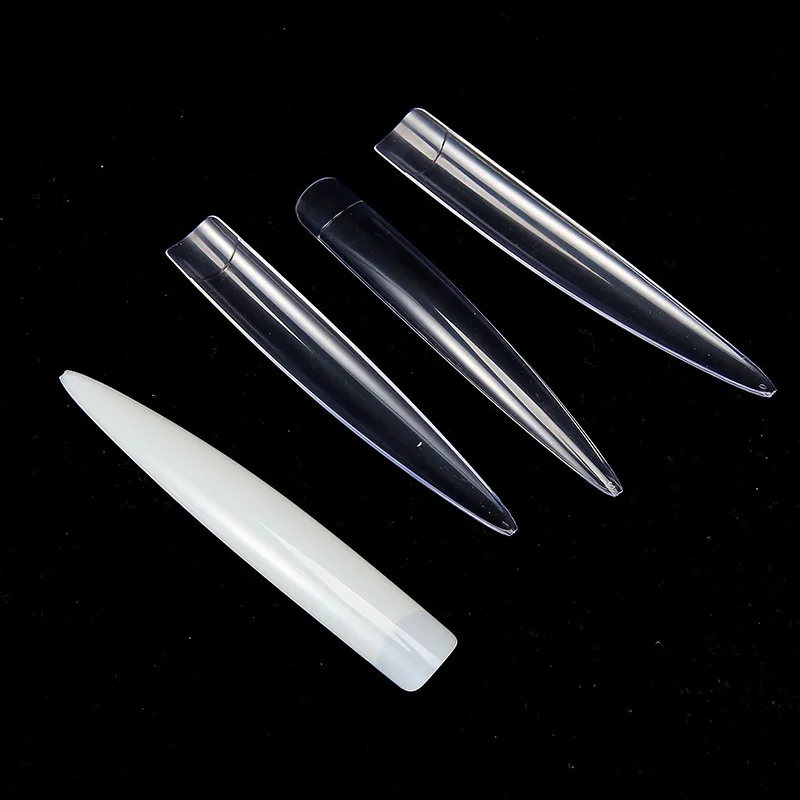 

120pcs Clear Extra Long Sharp xxxl Super Long Stiletto Artificial Fingernails