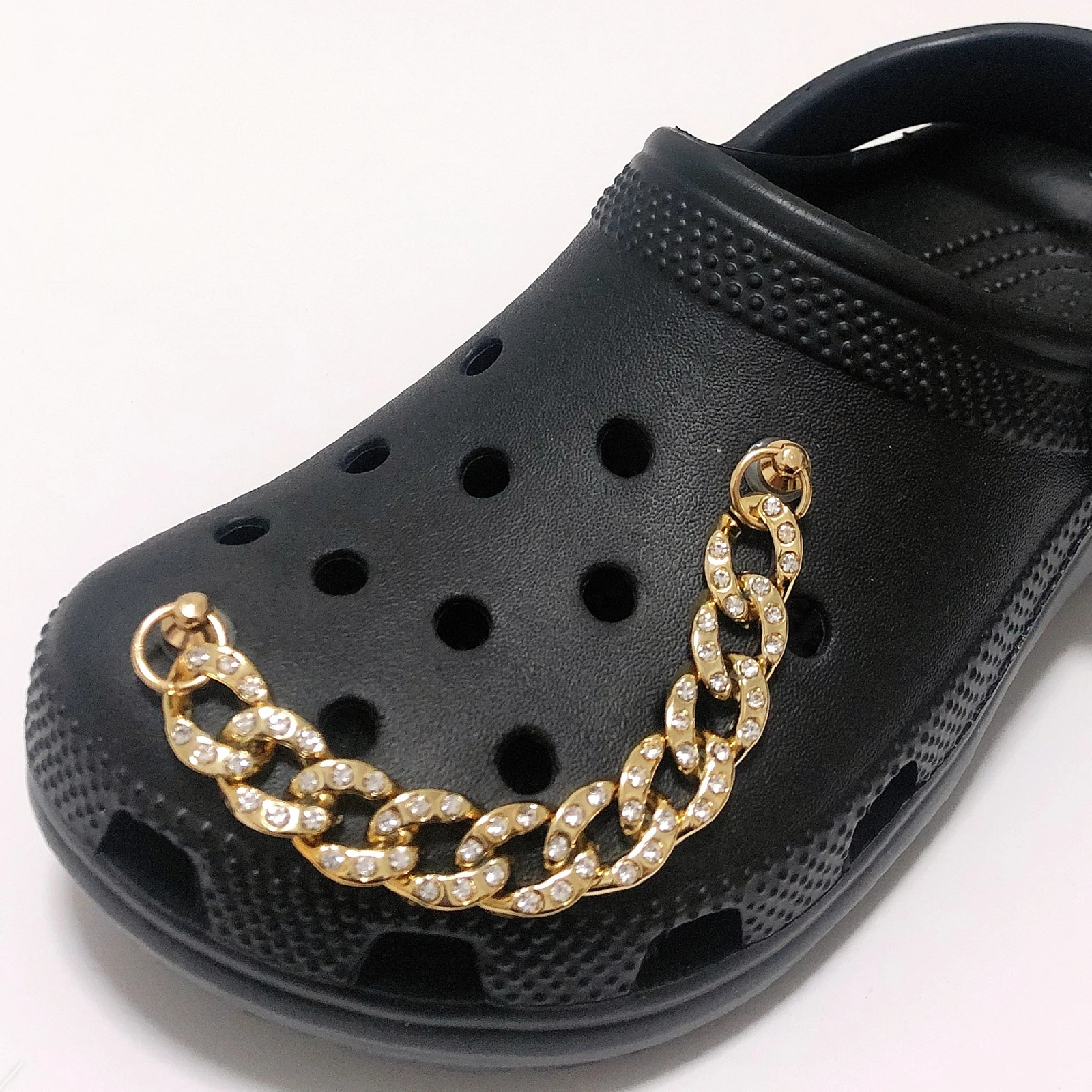 

shoe charm heavy metal rock chain charms decoration accessories suitable for croc shoes and Gibbs bracelet