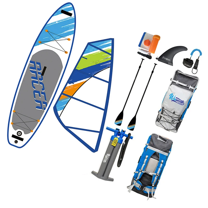 

WINNOVATE882 Drop Shipping Drop Stitch Sup Board stand up sup windsurf board Wood Inflatable Paddle
