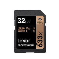 

100% Genuine Lexar SD633X 32GB SD Card 16G 64GB 256GB 128GB memory Card U3 4K V30 C10 U1 For Camera