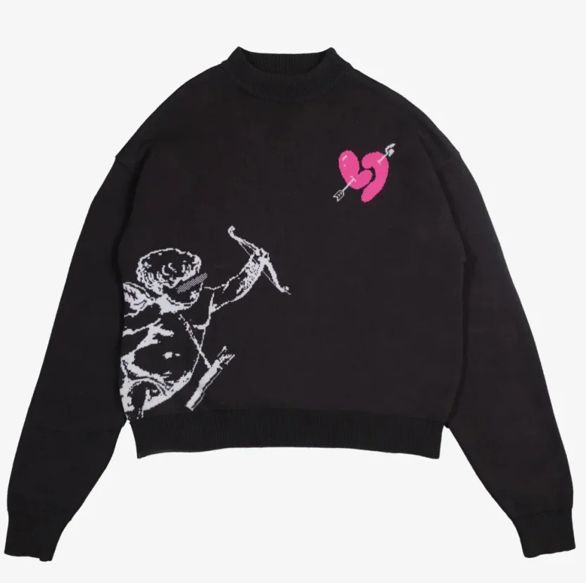 Jacquard Pattern Winter Crew Neck Pullover Sweater