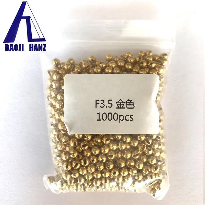 

Tungsten beads fly fishing beads 3.5mm gold color, Gold/silver/copper