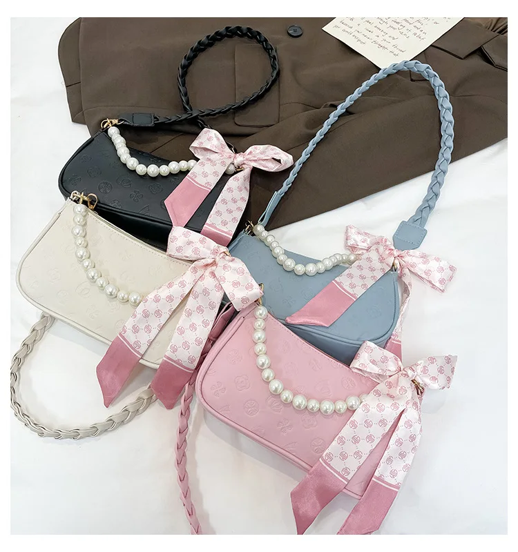 2021 New summer retro minimalist pearl embossed bow shoulder bag girl shopping date wallet phone handbags, 4 colors
2021 New summer retro minimalist pearl embossed bow shoulder bag girl shopping date wallet phone handbags, 4 colors