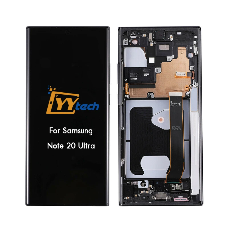 

For Samsung Galaxy Note 20 Ultra Phone Exelente Display LCD Touch Screen Digitizer with Frame N986 OEM YYtech, Black