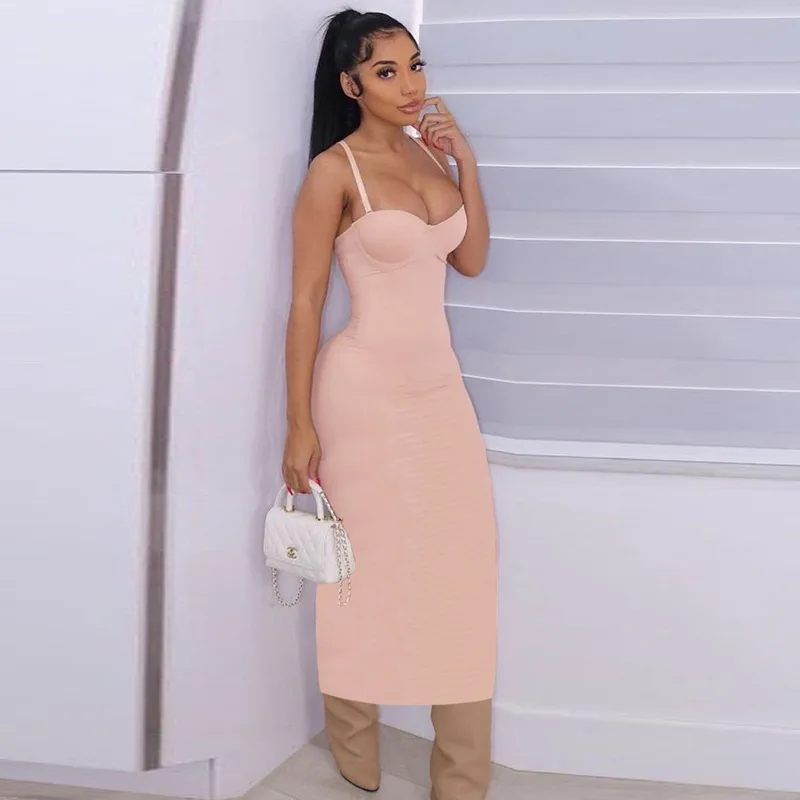 

H8868 - new arrival ladies fashion bodycon sleeveless solid color bodycon dresses