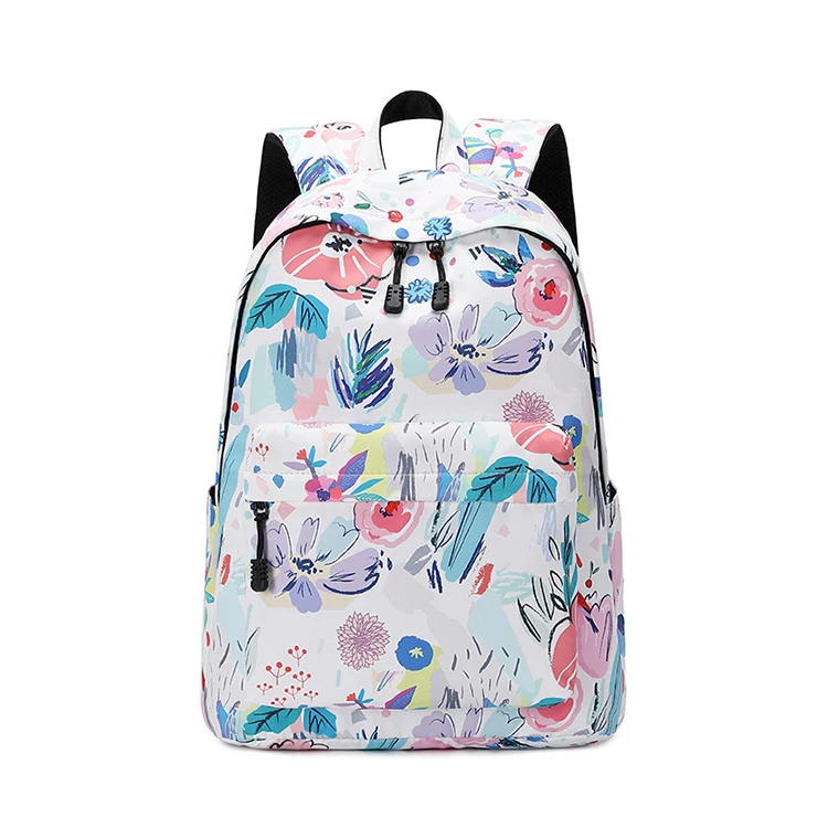 

2022 Fashion Outdoor Travel Flower Printing College School Bag Girl Laptop Backpacks, Customized color