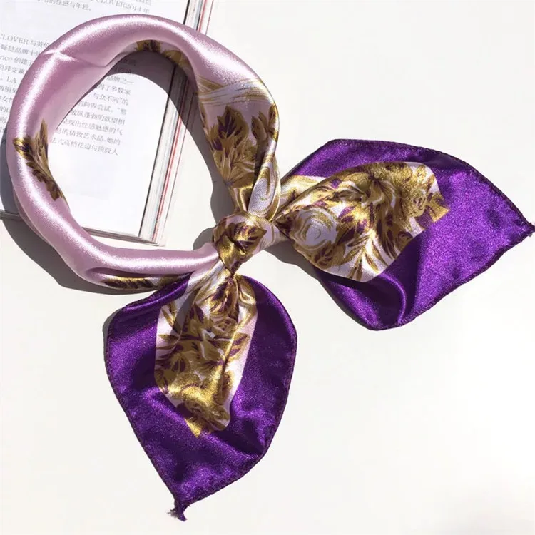 
New Square Silk Satin Fashion Square Tie Scarf Women Office Lady Silk Scarves 