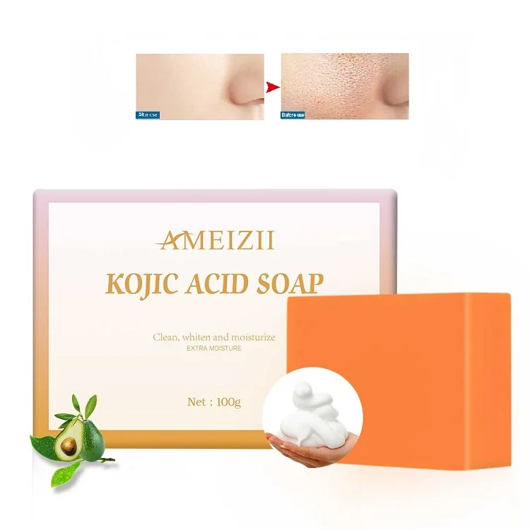 

Custom Kojic Acid Soap Body soap Bar Pore Cleansing Laminas de Jabon Savon Beauty Products Scented Coconut Bath Glutathione Soap