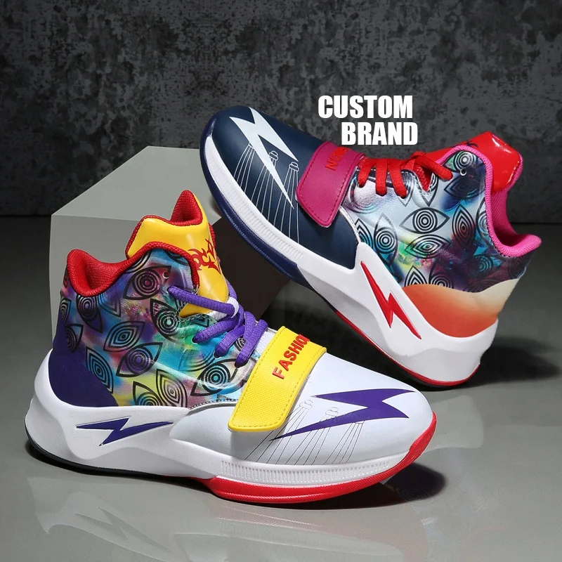 

2021 New Kids Basketball Shoes boys Sneakers Non-slip Casual Children Shoes For Boy Girls Sneakers Breathable Sport Shoes