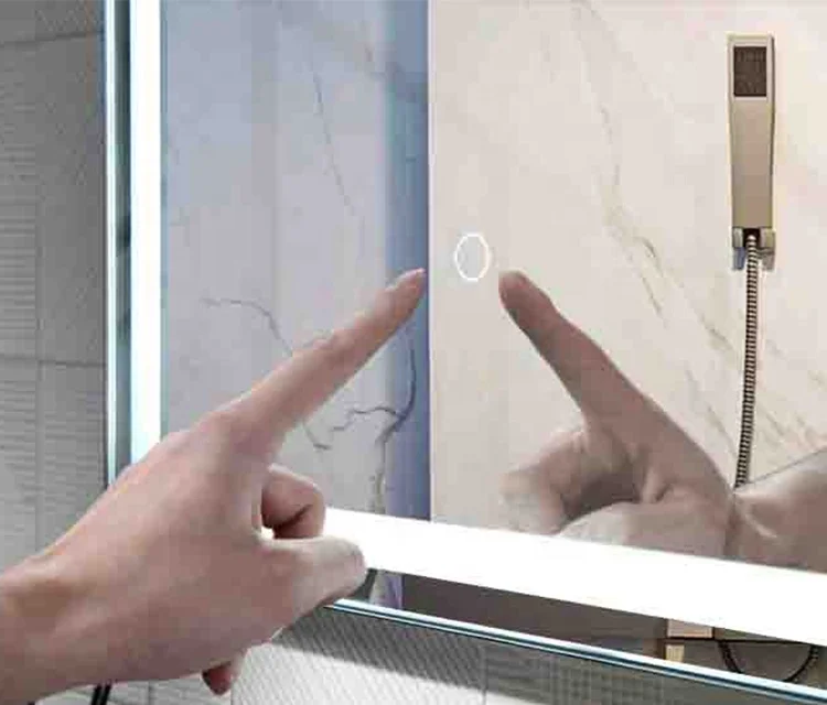 Modern Furniture Touch Screen Bathroom Mirror Led Smart Light Makeup Modern Led Bathroom Mirror Lamp