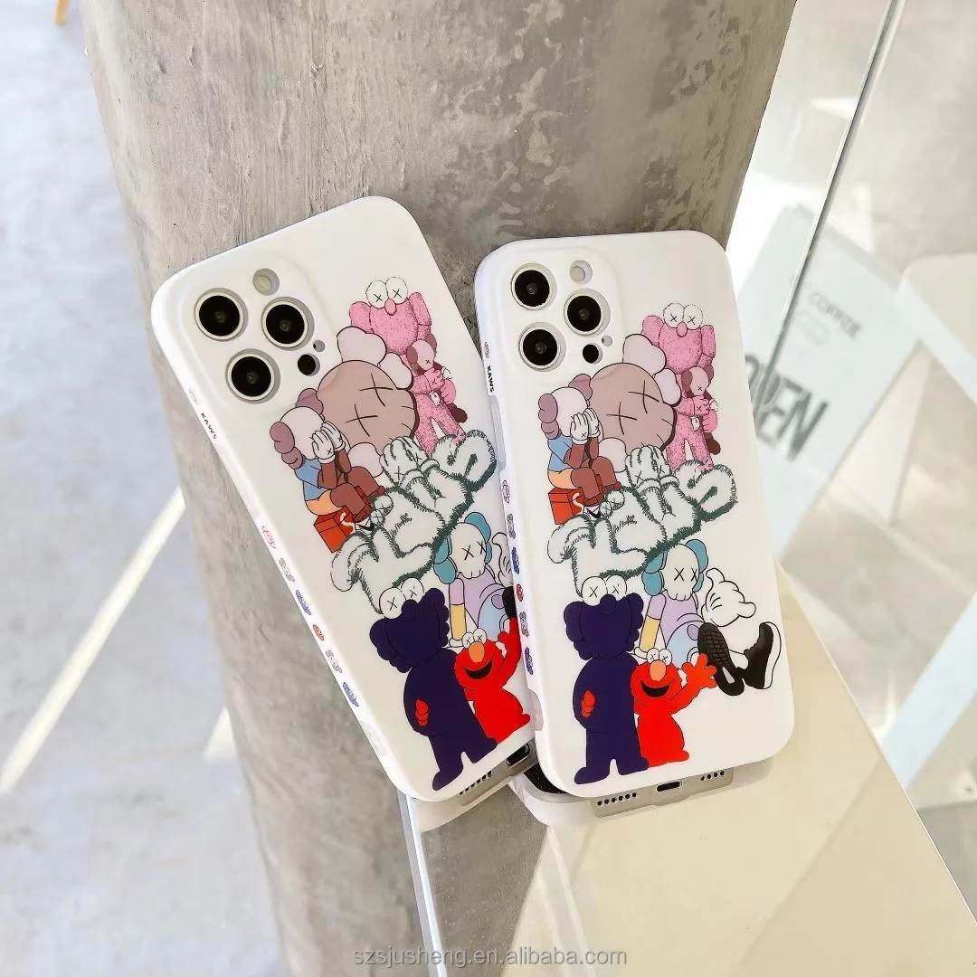 

2021 new design side printed cartoon cute mobile phone case for iPhone11Promax personality girl mobile phone bag for 12Pro xsmax