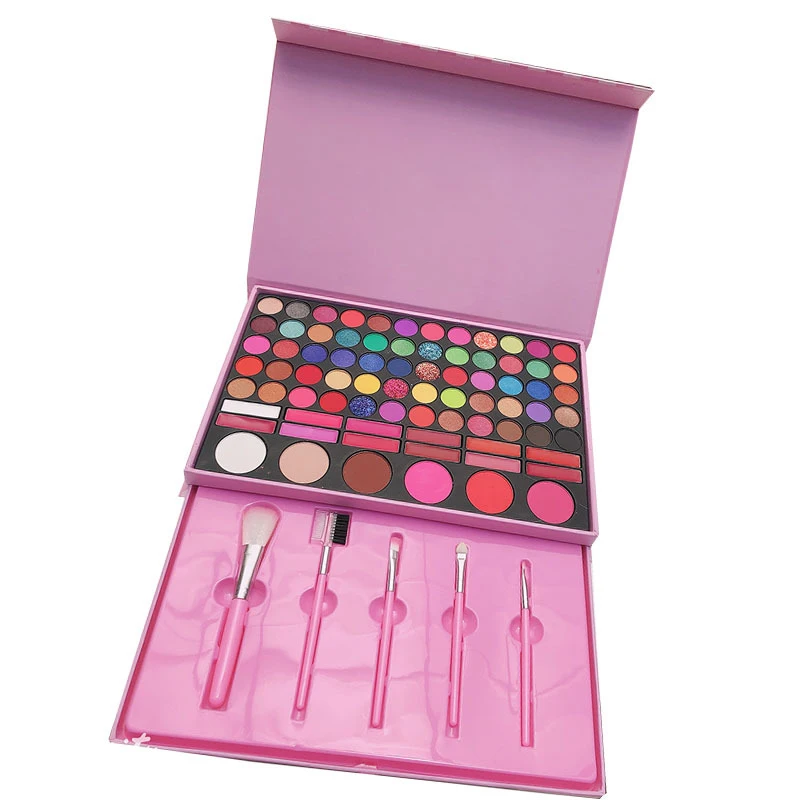 

Customized 78 colors eyeshadow palette vendor personalized stage makeup coloful performance makeup brush set eyeshadow palette