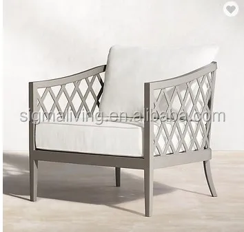 Modern garden aluminium V-shape furniture outside sofa sets