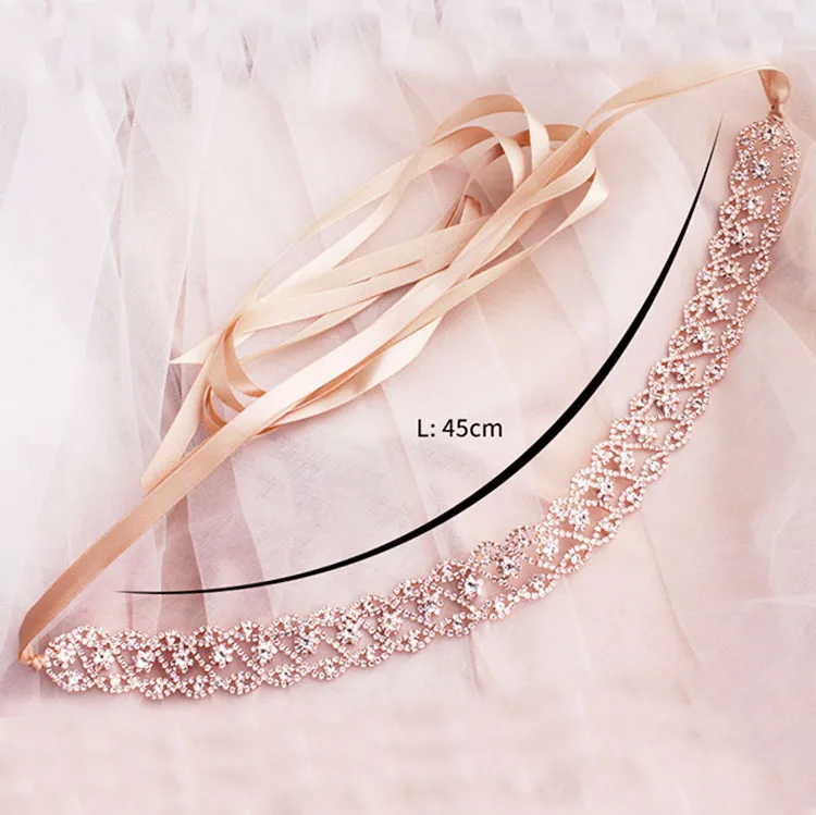 
Alibaba New Design Waist Decoration Luxury Diamond Belts Wedding Dress Accessories Waist Chain Versatile Crystal Belts 