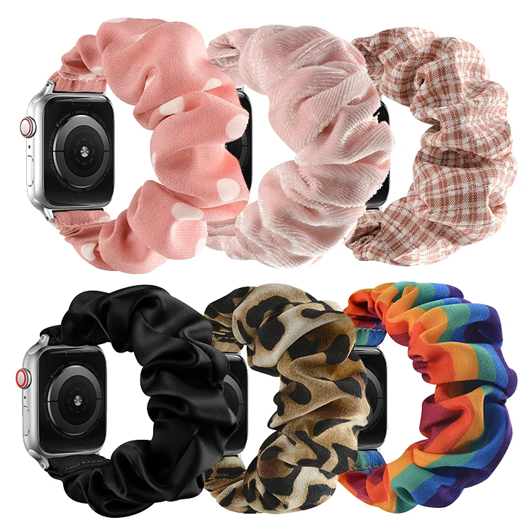 

Women Girl Fashion Replaceable Watch Band For Scrunchie Apple Watch Bands Scrunchie Compatible With iWatch 38Mm 42Mm