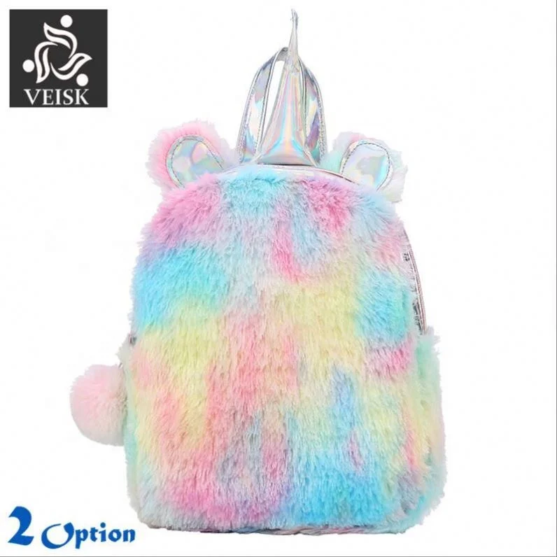 

Unicorn Kids Baby School Backpack for Girls Backpack for School Girl Plush Lightweight Unicorn Backpack, Customized color