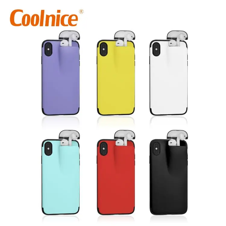 2-in-1 Phone case for iPhone 11 Pro Max and for AirPods Wireless Headphones Ultra-Thin Rubber-Protected Phone case Cover