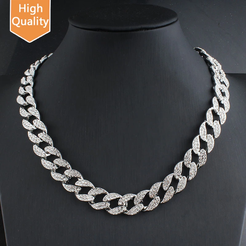 

Wholesale High Quality Hip Hop Cz Miami Cuban Chain Necklace Thick Miami Cuban Link Chain Hip Hop Necklace