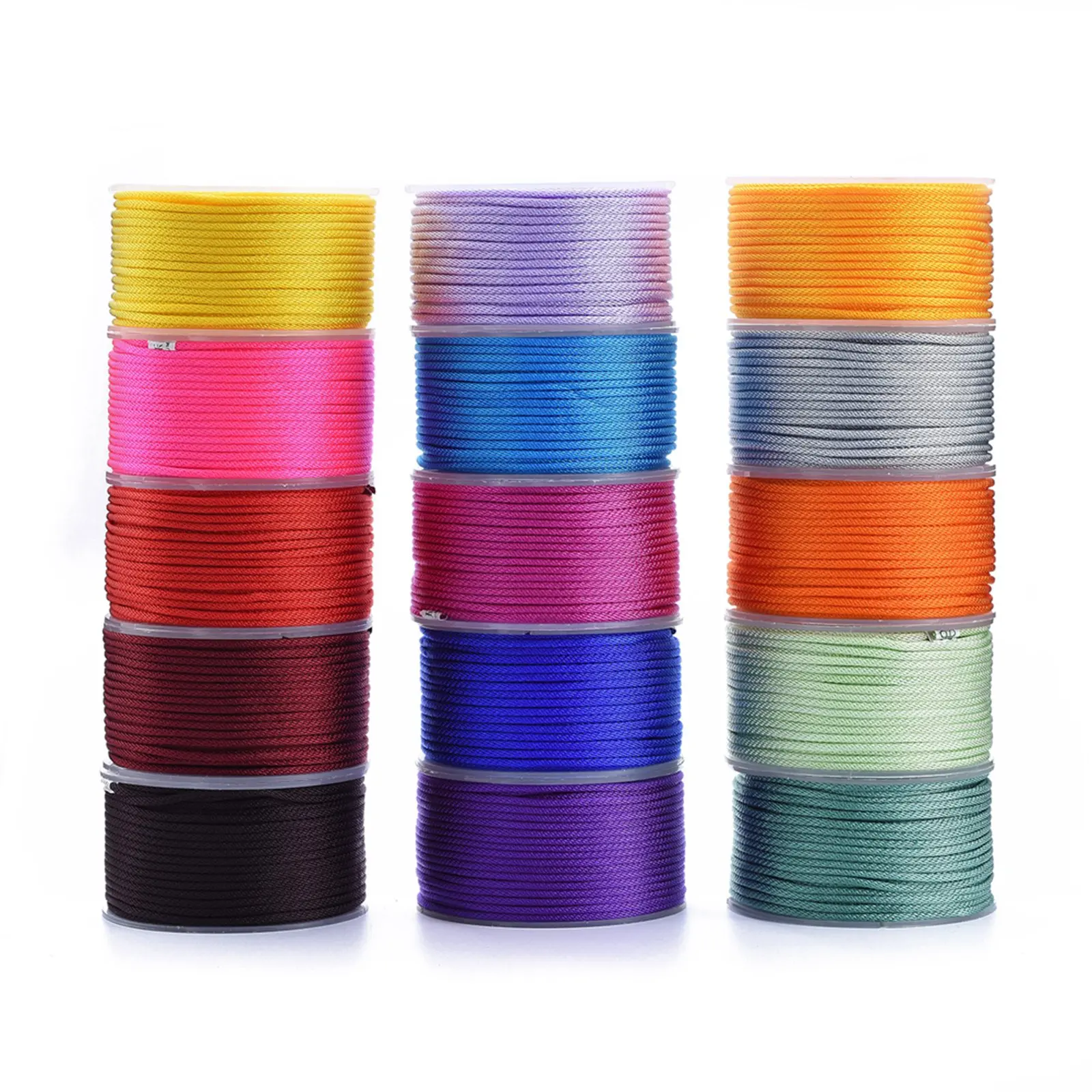 

Pandahall 2mm Jewelry Making Polyester Braided Cords, Mixed color