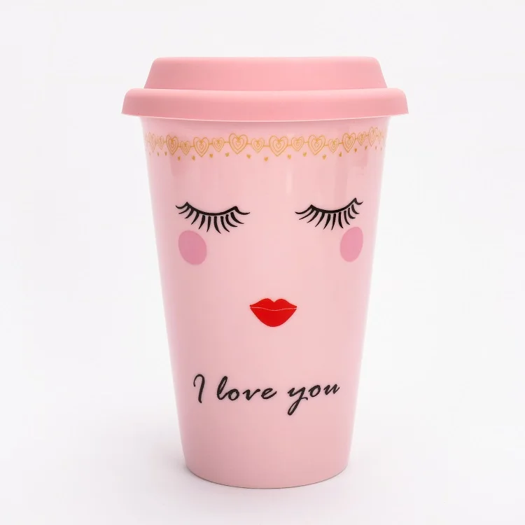 

Excellent 400ML 1pcs new bone china coffee mug Ceramic porcelain mugs set with silicone cover