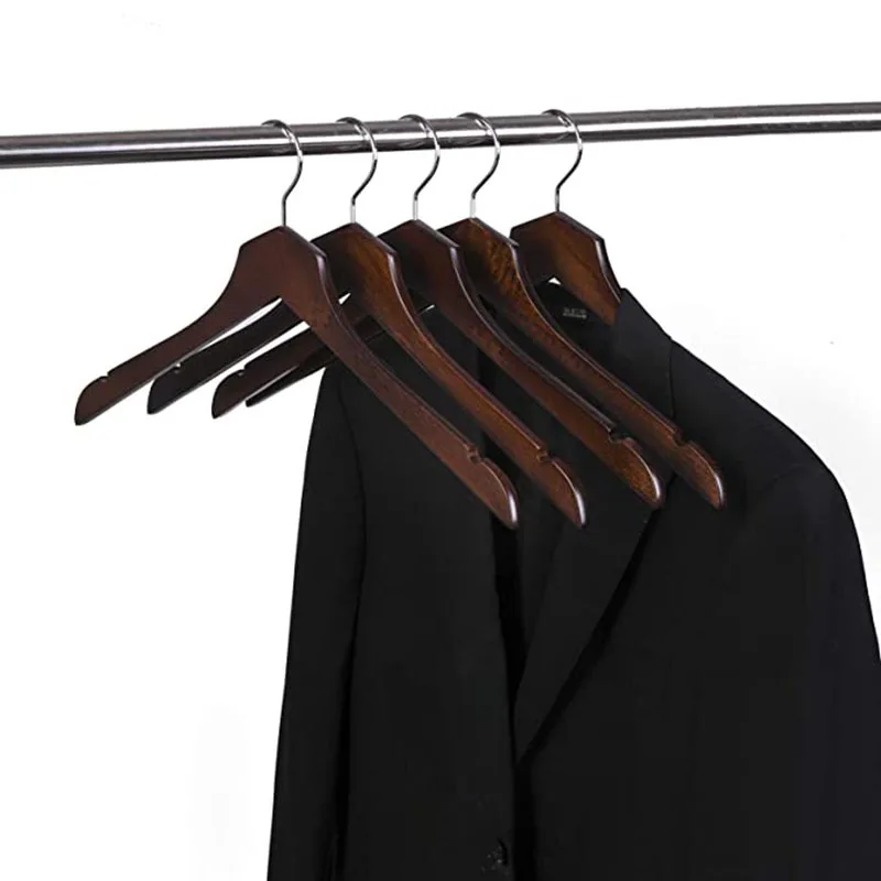 

Wholesale Custom Cheap Good Price White Hanger And Metal Hooks Clothes Wooden Hanger, Brown,white