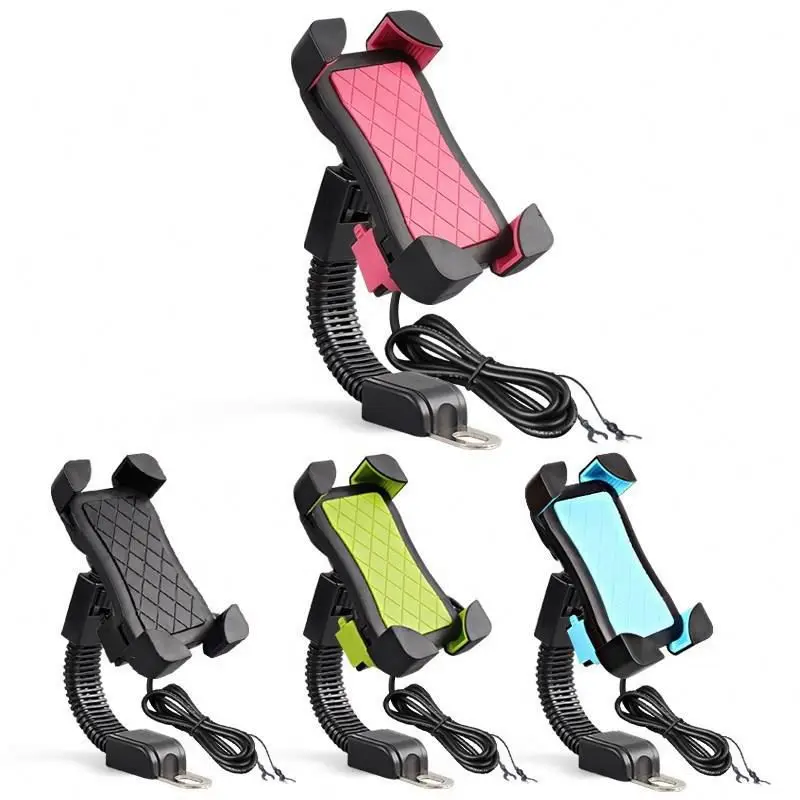 

Gps vehicle mounts REKup phone stand holder with charger, Black/red/blue/green