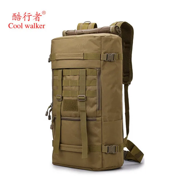 

High capacity 50L Multifunction Easy to carry Outdoor tactical bags, Brown /black /army green