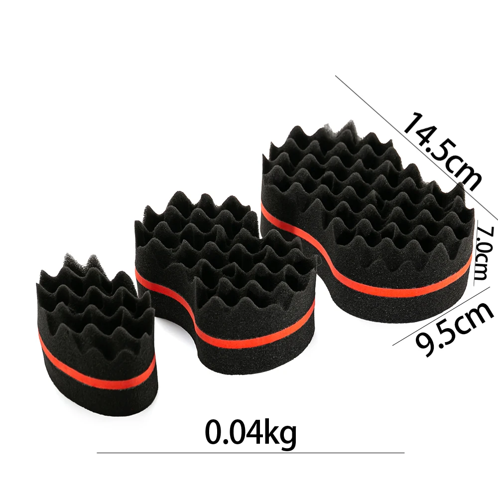 

Wholesale Wave-shaped Sponge Hair Twist Brush Factory Price Double Sided New Double Sides Magic twist hair Sponge Brush, Random color