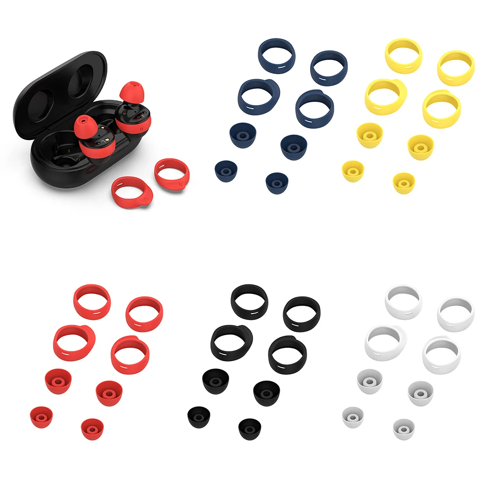 

2 Pairs Silicone Ear Tips and 2 Pairs Earphone Covers for Galaxy Buds+ R175 Buds R170 Wireless Earbuds Accessory