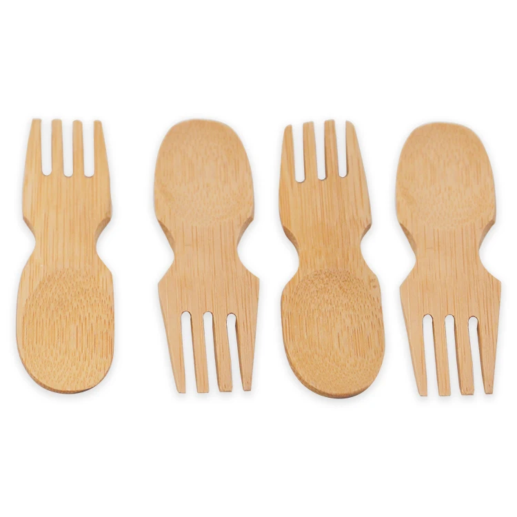 

2019 top selling sustainable cutlery bamboo spork bamboo spoon and fork