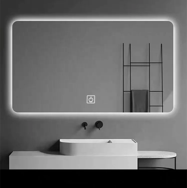 Bath Furniture Big Bathroom Mirror With LED Light